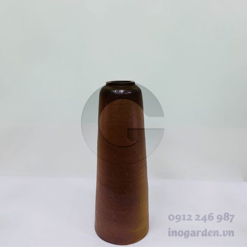 binh gốm mộc cắm hoa độc đáo