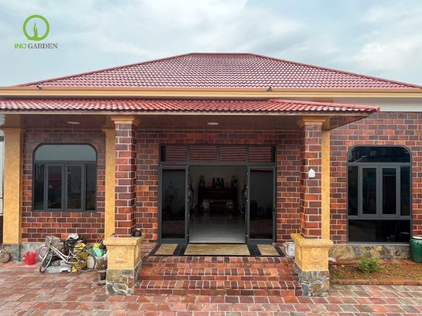 mẫu nhà gạch mộc đẹp nhà cấp 4