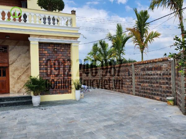 tường rào gạch xây không trát